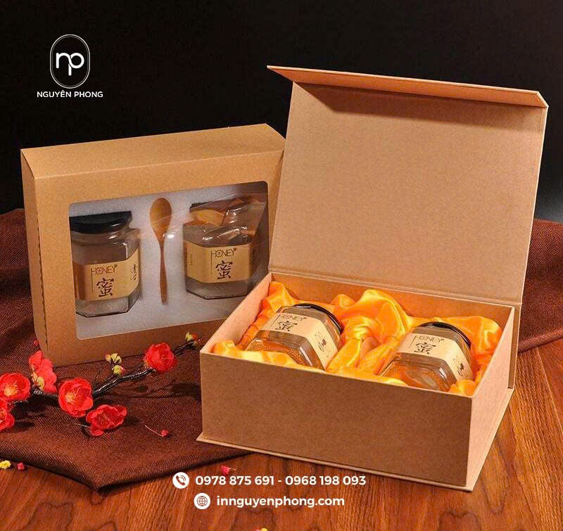 Khay lụa đựng mật ong
